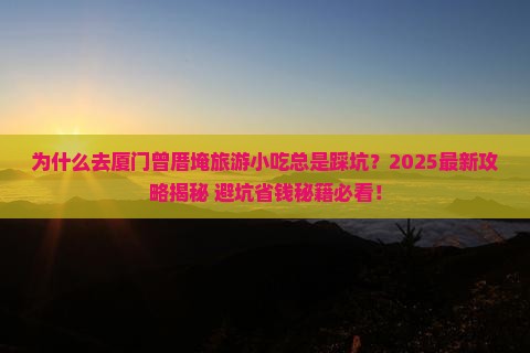 延安去厦门曾厝埯旅游小吃