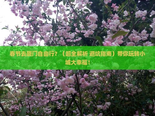 春节去厦门自由行