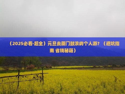 元旦去厦门鼓浪屿个人游