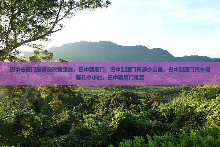 巴中去厦门鼓浪屿攻略