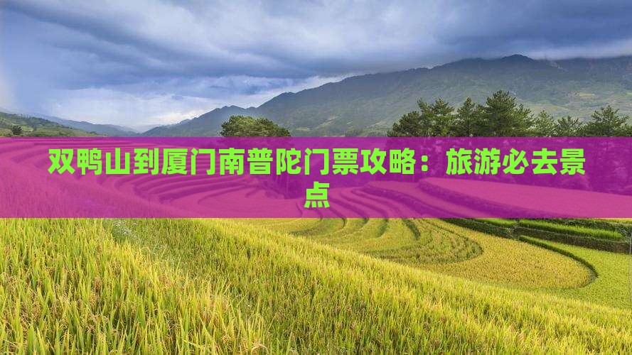 双鸭山到厦门南普陀门票