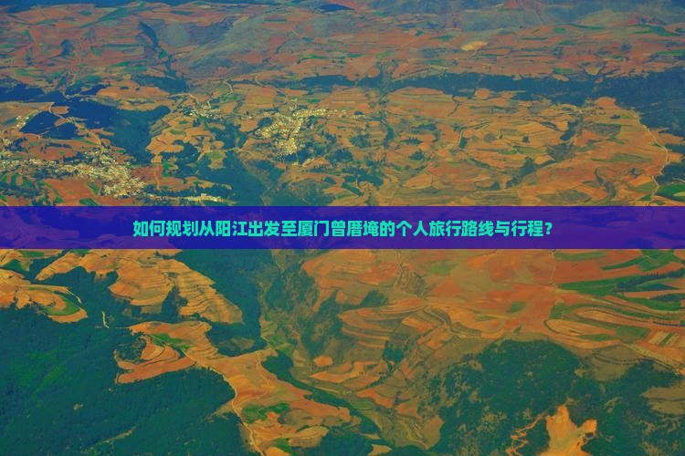 如何规划从阳江出发至厦门曾厝埯的个人旅行路线与行程？