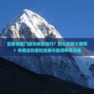 宜春去厦门鼓浪屿自由行？担心攻略太麻烦？快看这份避坑指南与旅游种草清单