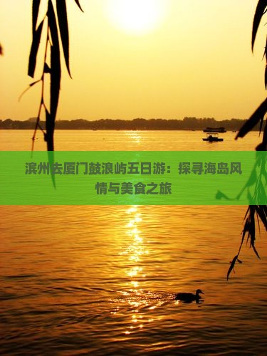 滨州去厦门鼓浪屿五日游：探寻海岛风情与美食之旅