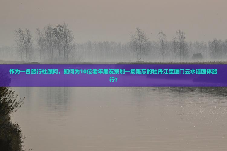 作为一名旅行社顾问，如何为10位老年朋友策划一场难忘的牡丹江至厦门云水谣团体旅行？