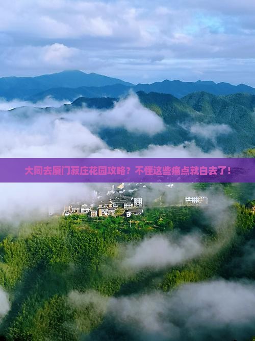 大同去厦门菽庄花园攻略？不懂这些痛点就白去了！