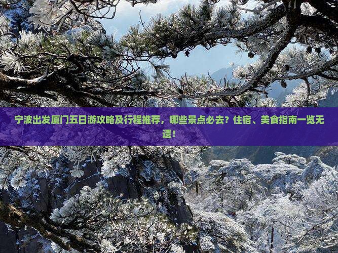 宁波出发厦门五日游攻略及行程推荐，哪些景点必去？住宿、美食指南一览无遗！