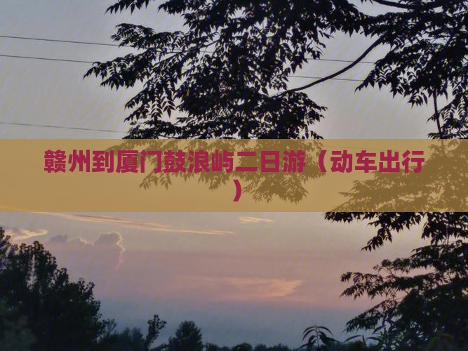 赣州到厦门鼓浪屿二日游(动车出行) 赣州到厦门鼓浪屿二日游(动车出行)