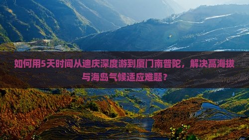 如何用5天时间从迪庆深度游到厦门南普陀，解决高海拔与海岛气候适应难题？