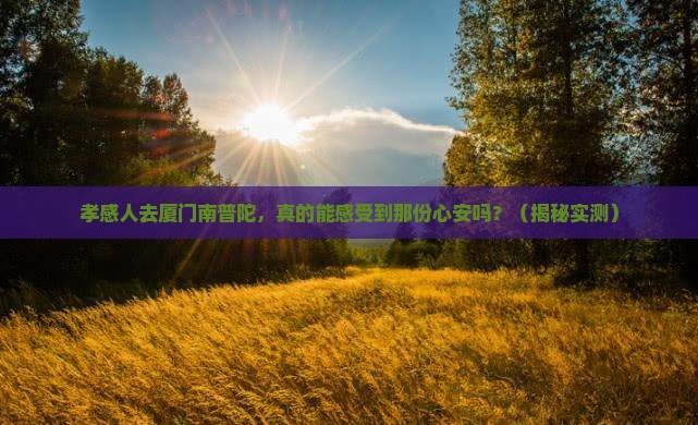 孝感到厦门南普陀攻略