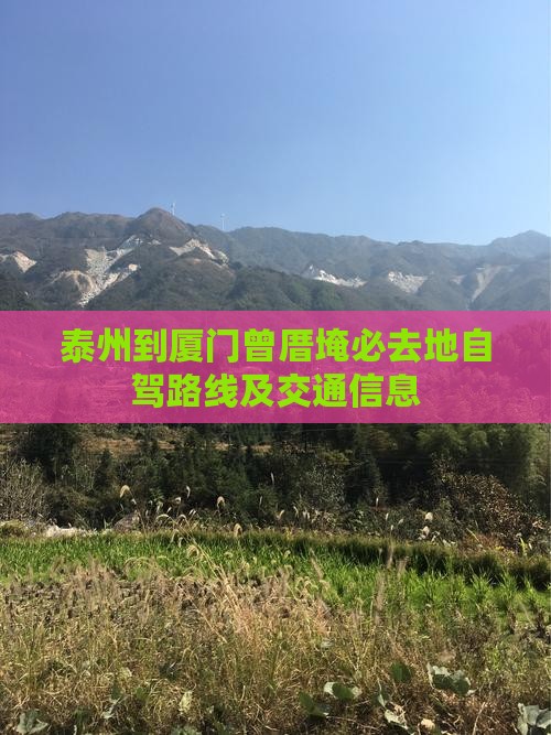 泰州到厦门曾厝埯必去地
