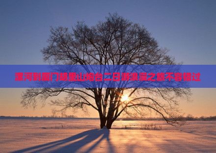 漯河到厦门胡里山炮台二日游