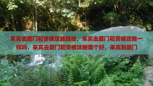 来宾去厦门和贵楼攻略