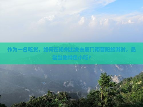 作为一名吃货，如何在扬州出发去厦门南普陀旅游时，品尝当地特色小吃？