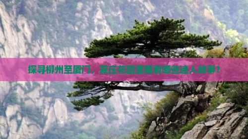 探寻柳州至厦门，菽庄花园里藏着哪些迷人故事？