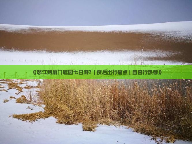 《怒江到厦门毓园七日游？| 疫后出行痛点 | 自由行热荐》
