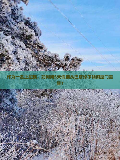 作为一名上班族，如何用5天假期从巴彦淖尔畅游厦门美景？