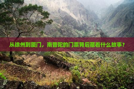 从徐州到厦门，南普陀的门票背后藏着什么故事？