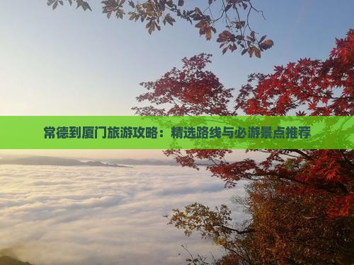 常德去厦门攻略