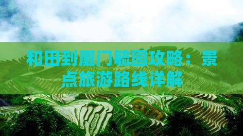 和田到厦门毓园攻略