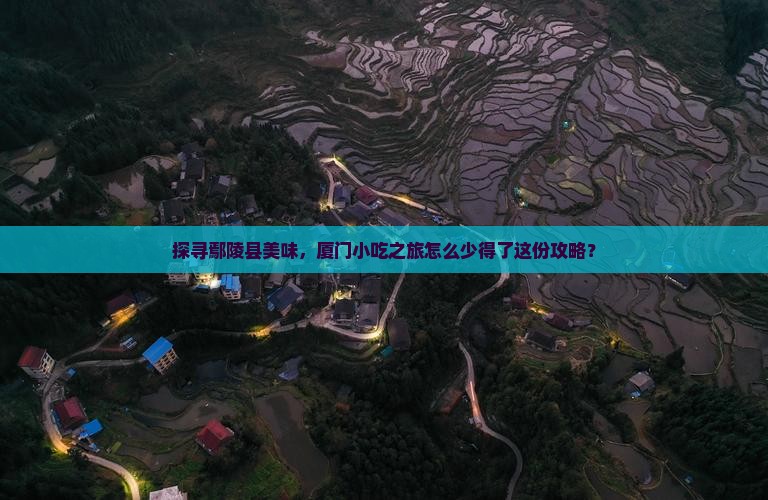 探寻鄢陵县美味，厦门小吃之旅怎么少得了这份攻略？