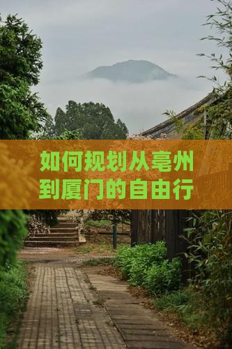 如何规划从亳州到厦门的自由行路线及行程？