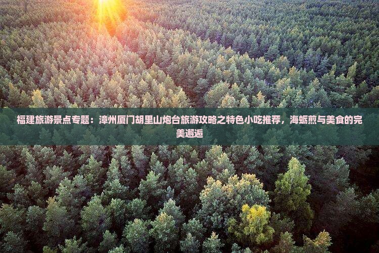 福建旅游景点专题：漳州厦门胡里山炮台旅游攻略之特色小吃推荐，海蛎煎与美食的完美邂逅