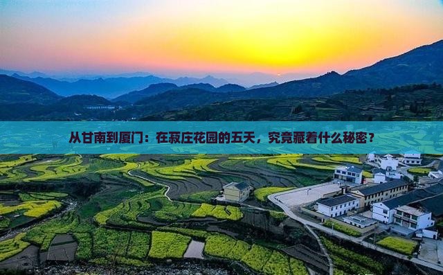 从甘南到厦门：在菽庄花园的五天，究竟藏着什么秘密？