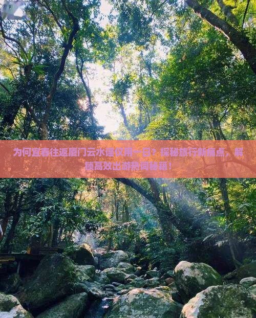 为何宜春往返厦门云水谣仅用一日？探秘旅行新痛点，解锁高效出游热词秘籍！