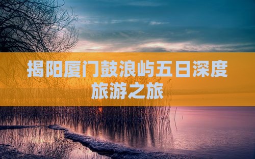 揭阳厦门鼓浪屿五日深度旅游之旅