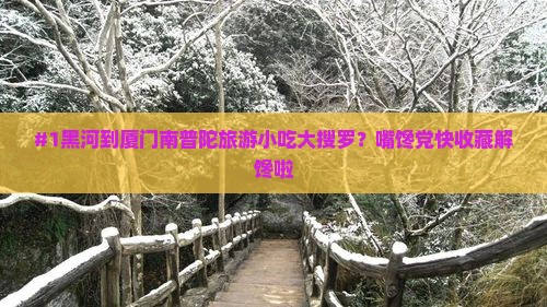 #1黑河到厦门南普陀旅游小吃大搜罗？嘴馋党快收藏解馋啦