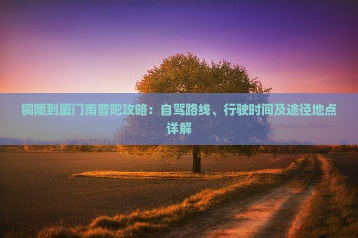 铜陵到厦门南普陀攻略：自驾路线、行驶时间及途径地点详解