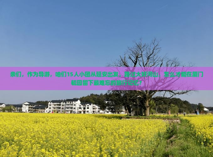 亲们，作为导游，咱们15人小团从延安出发，路过大好河山，怎么才能在厦门毓园留下最难忘的旅行记忆？