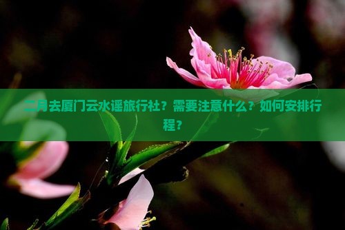 二月去厦门云水谣旅行社？需要注意什么？如何安排行程？