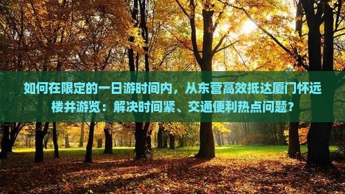 如何在限定的一日游时间内，从东营高效抵达厦门怀远楼并游览：解决时间紧、交通便利热点问题？