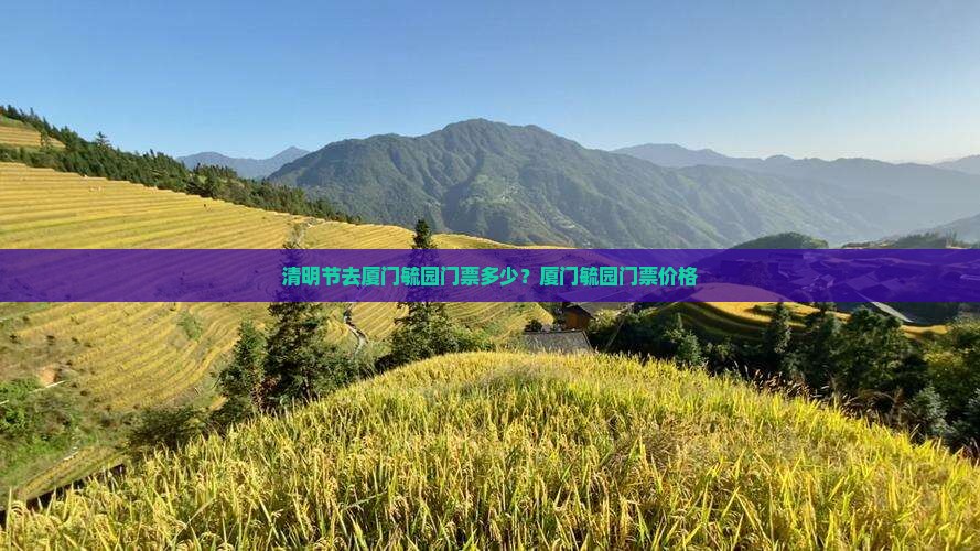 清明节去厦门毓园门票