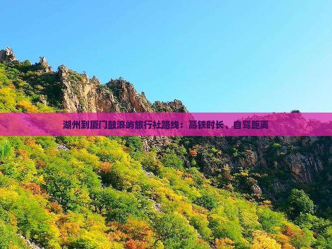 湖州到厦门鼓浪屿旅行社
