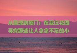 固原到厦门菽庄花园旅游小吃