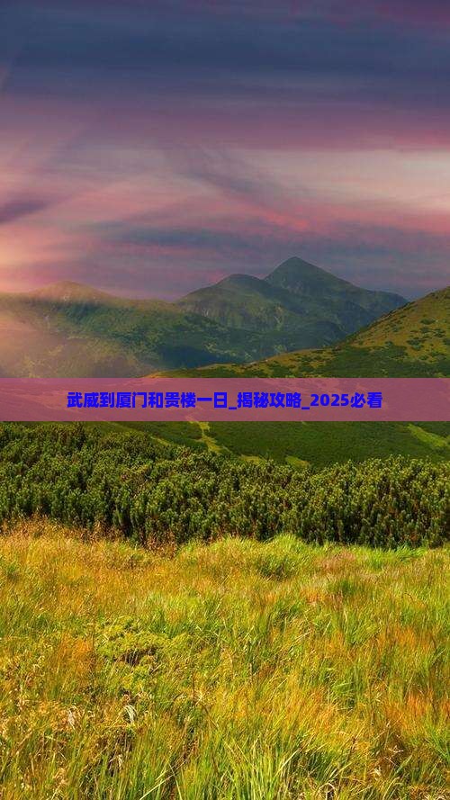 武威到厦门和贵楼一日 武威到厦门和贵楼一日