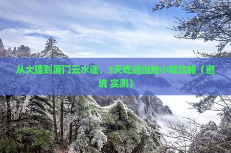 大理去厦门云水谣旅游小吃