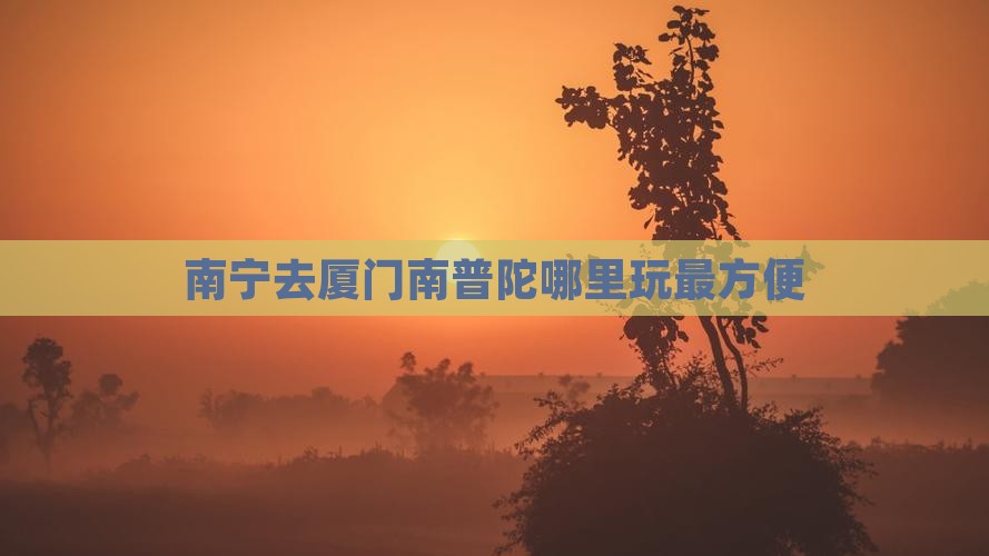 南宁去厦门南普陀哪里玩
