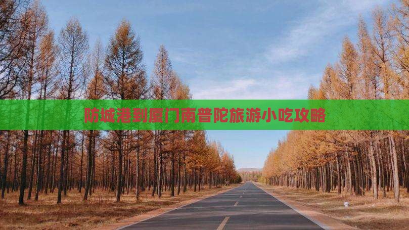 防城港到厦门南普陀旅游小吃