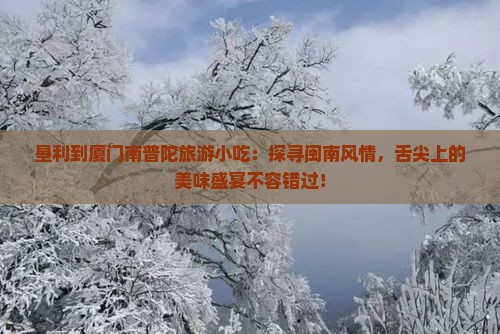 垦利到厦门南普陀旅游小吃