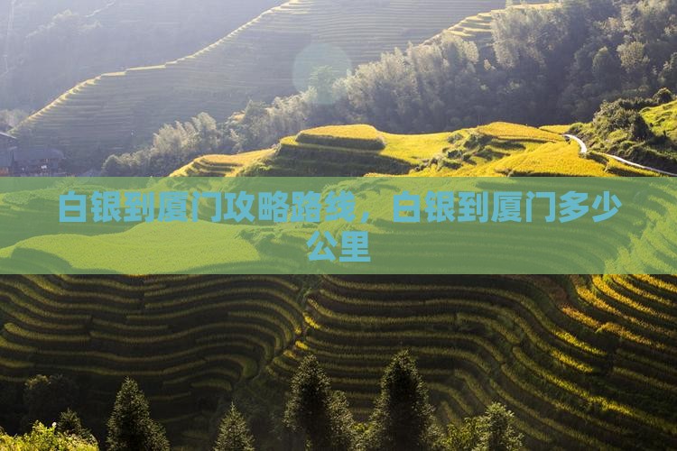 白银到厦门攻略