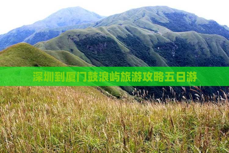 深圳去厦门鼓浪屿五日游