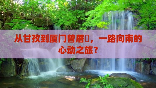 甘孜到厦门曾厝埯旅行社