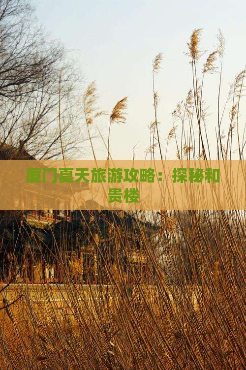 夏天去厦门和贵楼旅行社