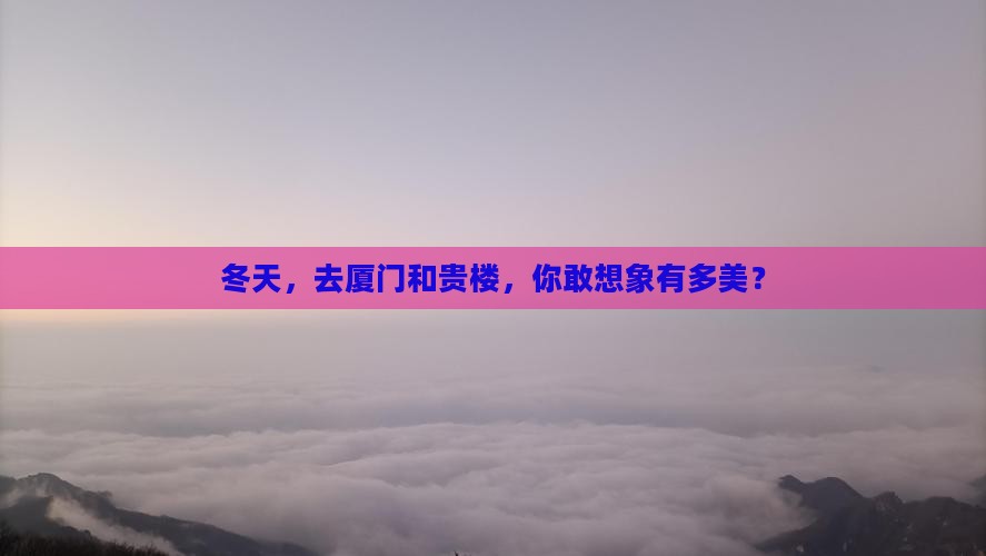 冬天到厦门和贵楼自由团