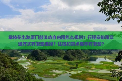 攀枝花去厦门鼓浪屿自由团