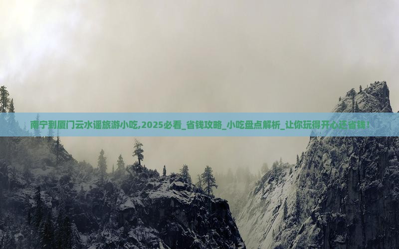 南宁到厦门云水谣旅游小吃